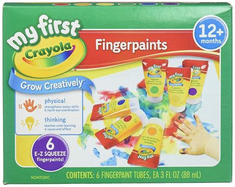 Crayola My First Fingerpaint Kit, Washable Paint,。